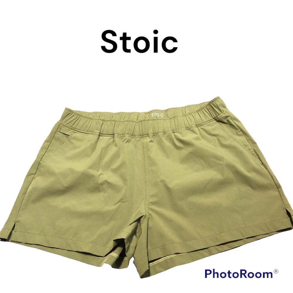 Stoic Women’s Nylon/Spandex Shorts Sz XL. Olive Green